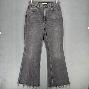 Levi's Washed Black Flare Jeans with Raw Hem